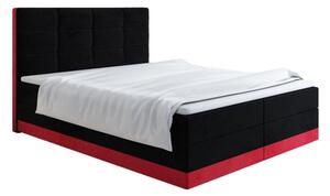 Čalúnená posteľ 180x200 LILLIANA 1 - čierna / červená
