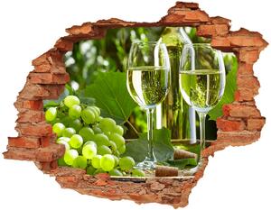 Samolepiaca nálepka na stenu Biele víno a ovocie