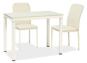 Jedálenský stôl HILMA 110x70, 110x75x70, krémová