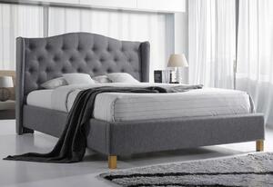 Čalúnená posteľ CADERA, 140x200, sivá