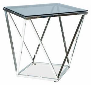 Konferenčný stolík SILVER B, 50x53x50, sklo/chróm
