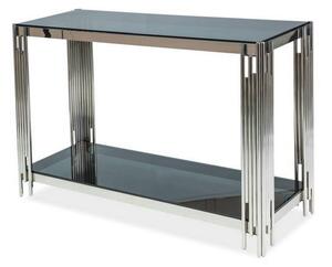 Konzolový stolík FOSSIL C, 120x78x40, sklo/chróm