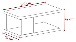 Konferenčný stolík DIRET A, 120x42x60, sklo