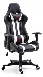 Kancelárska stolička FG-33, 71x125-135x70, biela/čierna
