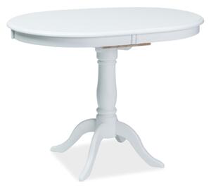 Rozkladací jedálenský stôl ODELE, 100-129x75x70, biela