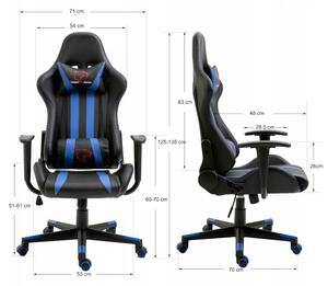 Kancelárska stolička KORAD FG-33, 71x125-135x70, zelená/čierna