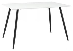 Jedálenský stôl ORLO, 120x75x80, biela/čierna