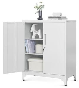 Viacúčelová kovová skrinka RAVEN, 40x80x90cm, šedá SongmicsHome