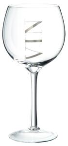 Set VIN 6 ks pohárov na biele víno so strieborným nápisom