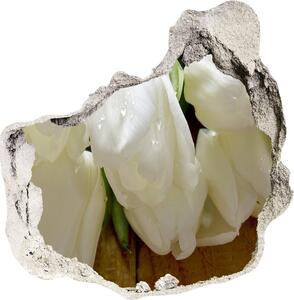 Samolepiaca diera na stenu Biele tulipány nd-p-104686883