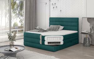 Čalúnená posteľ boxspring CARAMELLA + topper, 180x200, soft 17