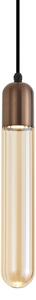Závesná lampa v štýle Art Deco tmavý bronz s rebrovaným sklom IP44 - Walcott