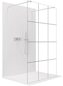 CERANO - Sprchová zástena Walk-in Onyx Duo Ľ/P - 8 mm - hranatá vzpera - chróm, industriálne sklo - 90x200 cm