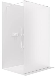CERANO - Sprchová zástena Walk-in Onyx Duo Ľ/P - 8 mm - hranatá vzpera - biela matná, mliečne sklo - 120x200 cm
