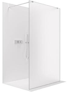 CERANO - Sprchová zástena Walk-in Onyx Duo Ľ/P - 8 mm - hranatá vzpera - chróm, mliečne sklo - 160x200 cm