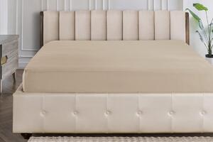 Farebné napínacie prestieradlo Klinmam Home Jersey, farba warm sand, 100x200 cm
