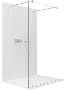 CERANO - Sprchová zástena Walk-in Onyx Duo Ľ/P - 8 mm - guľatá vzpera - chróm, transparentné sklo - 80x200 cm
