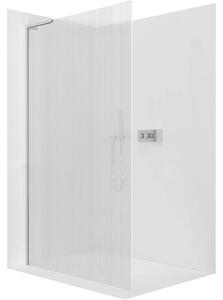 CERANO - Sprchová zástena Walk-in Onyx L-ľavá vzpera - 8 mm - chróm, ryhované sklo - 110x200 cm