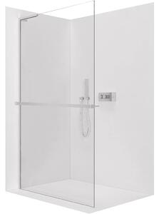 CERANO - Sprchová zástena Walk-in Onyx L-ľavá vzpera - 8 mm + polička / držiak na uteráky - chróm, transparentné sklo - 160x200 cm