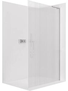 CERANO - Sprchová zástena Walk-in Onyx L-pravá vzpera - 8 mm - chróm, ryhované sklo - 50x200 cm