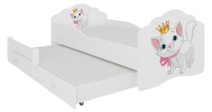 Detská posteľ CASIMO II, 80x160, vzor c5, mačka