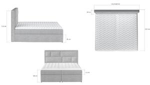 Čalúnená posteľ boxspring MARON, 180x200, soft 17