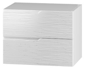 Kúpeľňová skrinka NICE 60 S/2, 60x46x44,9, biela/vzor