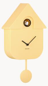 Nástenné hodiny Modern Cuckoo Soft Yellow