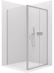 CERANO - Sprchovací kút Varone LINE Ľ/P - 6 mm - chróm, transparentné sklo - 90x70x195 cm - posuvný