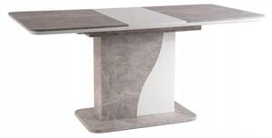 Rozkladací stôl SPARK, 120-160x76x80, dub/biela