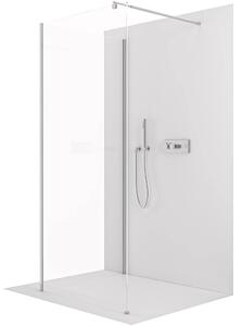 CERANO - Sprchová zástena Walk-in Onyx Corner Round Ľ/P - 8 mm - guľatá vzpera - chróm, transparentné sklo - 70x70x200 cm