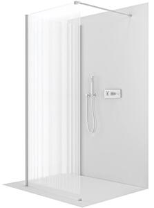CERANO - Sprchová zástena Walk-in Onyx Corner Cube Ľ/P - 8 mm - hranatá vzpera - chróm, ryhované sklo - 100x50x200 cm