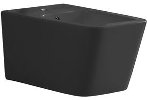 CERANO - Bidet závesný Forte - čierna matná - 36x51 cm