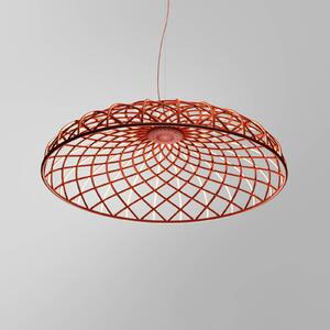 FLOS Skynest LED závesné svetlo, červené, Ø 90,4 cm, plast