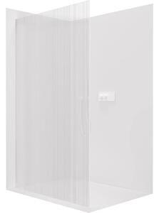 CERANO - Sprchová zástena Walk-in Crystal Ľ/P - 8 mm - bezvzperový systém - biela matná, ryhované sklo - 50x200 cm