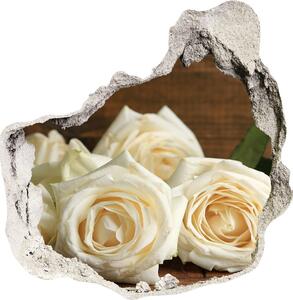 Fototapeta diera na stenu 3D Biela ruža nd-p-65934277
