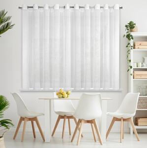 Dekorstudio Tylová záclona REBECCA na dekoračných krúžkoch 350 x 160 cm – biela