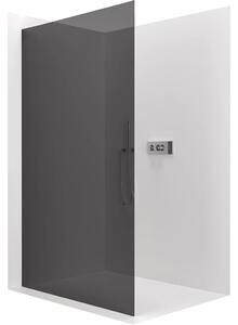 CERANO - Sprchová zástena Walk-in Crystal Ľ/P - 8 mm - bezvzperový systém - chróm, grafitové sklo - 60x200 cm