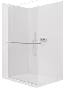 CERANO - Sprchová zástena Walk-in Crystal Ľ/P - 8 mm + polička/držiak na uteráky - bezvzperový systém - chróm, transparentné sklo - 150x200 cm