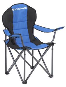 SONGMICS Skladacia stolička - modrá / čierna - 90x55x102 cm