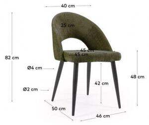 MAEL CHENILLE stolička Zelená