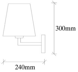 Opviq Nástenná lampa Profil II krémová
