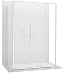 CERANO - Trostenný sprchovací kút Santini UL/P - 6 mm - chróm, transparentné sklo - 100x80x195 cm - pivotový