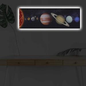 Wallity Obraz s LED osvetlením PLANETY 30 x 90 cm