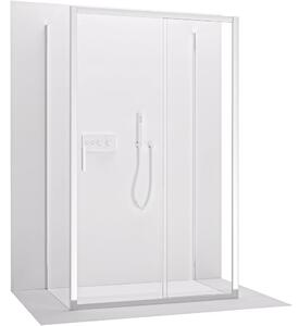 CERANO - Trostenný sprchovací kút Varone LINE UL/P - 6 mm - chróm, transparentné sklo - 90x70x195 cm - posuvný
