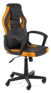Ak furniture Otočná herná stolička FERO II čierno-oranžová