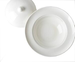 Mondex Porcelánová miska s pokrievkou BASIC 400ml biela