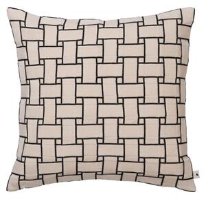 Poťah na vankúš Lattice Off-white/Black 50 × 50 cm