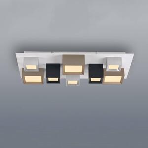Stropné LED svetlo PURE Manhatten, viacfarebné, 8-pl.,, Viacfarebné, Chodba, Hliník, Moderný, Stropné svetlo