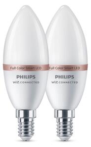 Sada 2x stmievateľných LED RGB žiaroviek Philips SMART C37 E14/4,9W/230V 2200-6500K